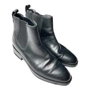 Coach Black Dalton Leather Chelsea Ankle Boots Comfort Low Heel Size 8B EUR 41